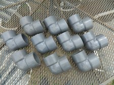 Lot of 10 New Lasco 2" PVC 90 Elbow Pipe Fitting, Sch-80 Threaded