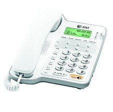 AT T CL2909 Corded Phone with Speakerphone and Caller ID/Call Waiting, White