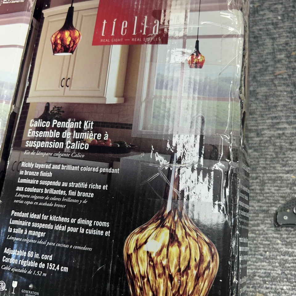 Lot Of 3 New Tiella Calico Pendant Kit  232710 Model # 800PND1TBZ Free Shipping - Image 2 of 4