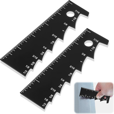 2 Pcs Sheet Metal Scribe Tools with Clear 1/8''-7/16'' Scale, Sheet Marker & Measu