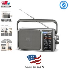 AM FM Radio with Best Reception,Bluetooth Portable AM FM Transistor,Battery O...