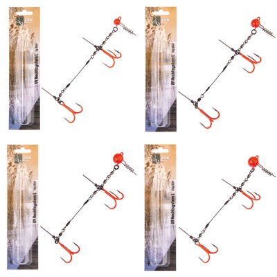 UV Hechtsystem L 5-20g Fertigmontage Gummiköder Angeln Raubfisch Zite Fishing