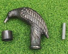 Antique Black Crow Head Handle For Victorian Wooden Walking Stick Cane Gift
