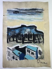 Vincent van Gogh COA Art Painting Original Drawing Vintage Signed