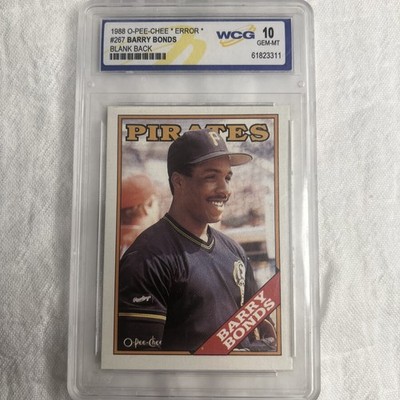 1988 O-Pee-Chee - Barry Bonds #267 Blank Back