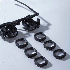 24X LED Head Mount Magnifier Portable Loupe for Watch Repair Soldering