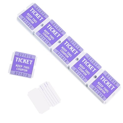 250 Raffle Tickets, 50/50 Raffle Tickets, Double Tickets for Festivals ...