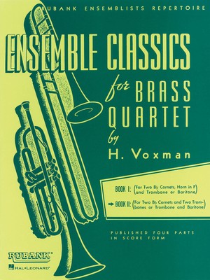 Ensemble Classics for Brass Quartet Book 2 Trumpet Trombone Score Rubank