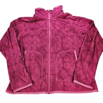 Women's Nike ACG Pink Fusia  Reversible Full Zip Fleece Jacket Size XL
