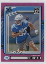 2024 Panini Donruss Rated Rookie Optic Preview Pink Prizm Sione Vaki #332 jc3