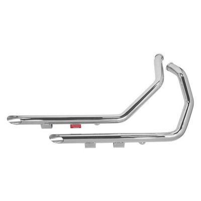 V-Factor Chrome 1 3/4 in. Slash Cut Drag Pipes 90016 (no ship to CA)
