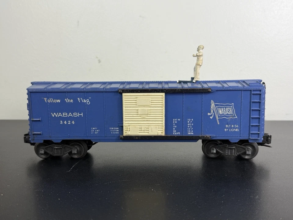 LIONEL No 3424 Dark Blue Wabash Operating Brakeman OB 1956-58 - C-7 - Image 3 of 4