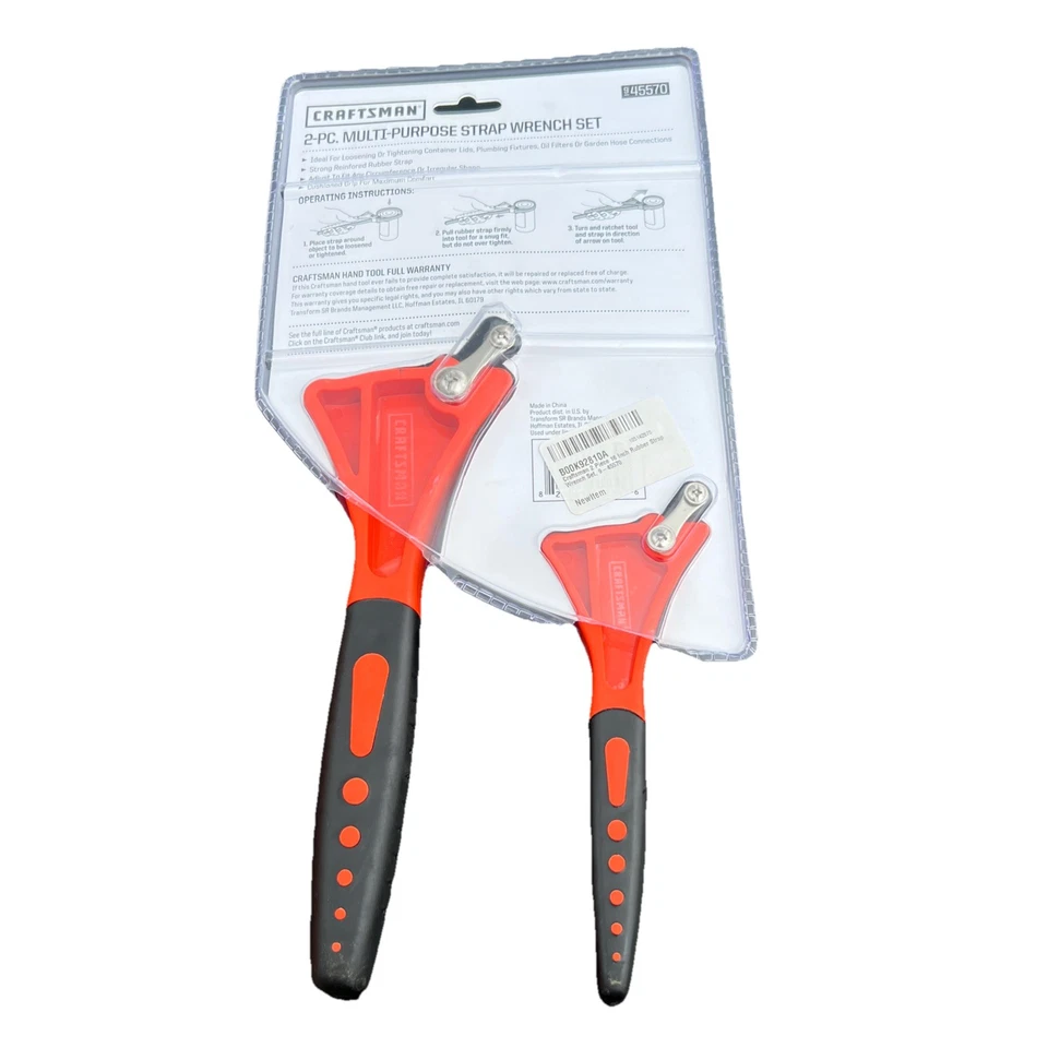 Craftsman 2 PC Multi-Purpose Rubber Strap Wrench Tool Set Part # 19-45570 - Image 2 of 2