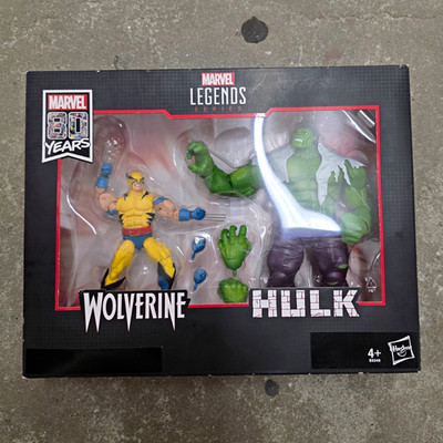 Marvel Legends 80th anniversary Series Wolverine & Hulk Set in Box E6349, Marvel