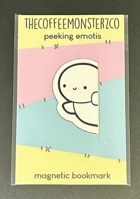 New Thecoffeemonsterzco Peeking Emotis Magnetic Bookmark TCMC