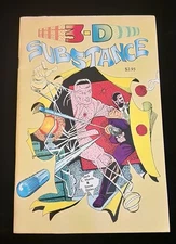 3-D SUBSTANCE 3D ZONE COMIC W/GLASSES CRIME JUSTICE HARRIS STEVE DITKO 1990 VF+