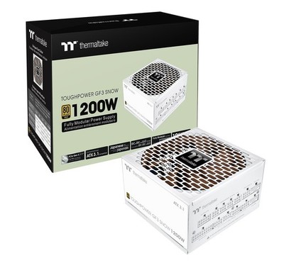 Thermaltake Toughpower GF3 1200W; ATX 3.1; x2 Native PCIe 5.1 12V-2x6; Flat