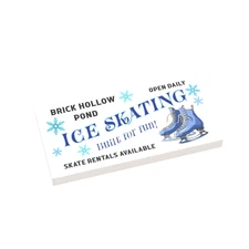 Ice Skating Sign - Winter Scene - Christmas -  Custom Printed - Brick City
