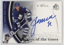 2005-06 SP Authentic Sign of the Times Jeff O'Neill #JO Auto 2y6
