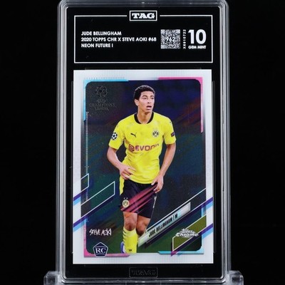 Jude Bellingham 2020 Topps Chrome /199 Neon Future Steve Aoki Rookie TAG 10 RC
