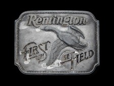 NB25125 VINTAGE 1980  REMINGTON FIRST IN THE FIELD  GUN BELT BUCKLE
