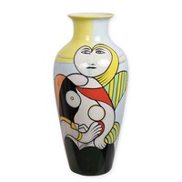 Vase Porzellan Abstraktes Motiv Handbemalt