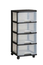 Curver Regal mit 4 Schubladen Standregal Kommode Schrank Regalschrank Regalkorb