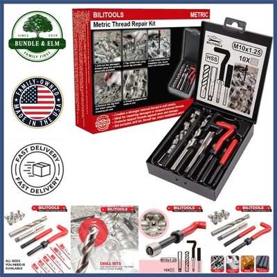 HSS Drill and Tap Kit for M10x1.25 Thread Repair in Automotive Applications