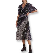 Joie Ambroise Floral Cotton Midi-Dress Sz 4
