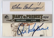 2011 SP Legendary Cuts /15 Charlie Gehringer Al Kaline #DET-GEK Auto HOF 00rs