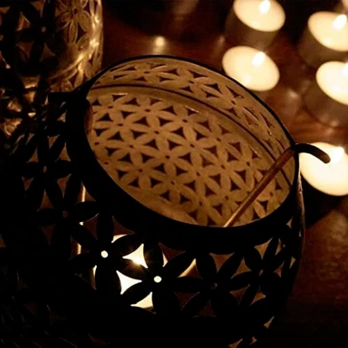 Luces de té velas de luz nocturna de 9 horas de duración sin perfume paquete de 50 velas de té de 9 horas Foto 3 de 4