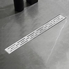 36 in Linear Shower Drain 304 Brushed Stainless Steel With Hair Basket