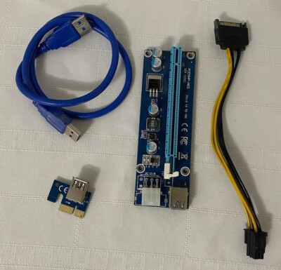 USED GPU RISER PCE164P-N03 VER 006C PCI-E 1X TO 16X ADAPTER