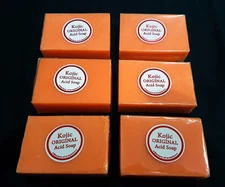 6 BOXES KOJIC ORIGINAL PAPAYA WHITENING ACID SOAP Free Shipping