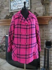 Vintage Retro Jack Clarke Pink Black Irish Tweed Coat