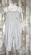 Girls Vintage Izod Lacoste Pastel Romper Size 4T