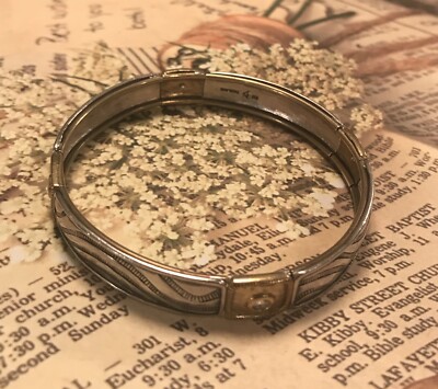 Silpada B3179 Sterling Silver Brass Crystal Fusion Stretch Bracelet was $99  new