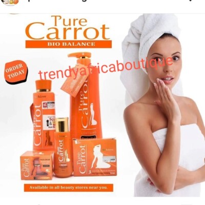 Pure carrot Bio Balance Set. 5pc. Lotion, Gel, Serum, Face Cream & Soap   