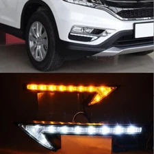 For   CRVCRV 2015-2016 Led DRL Front Driving Fog Light Lamp Steering 1Pair