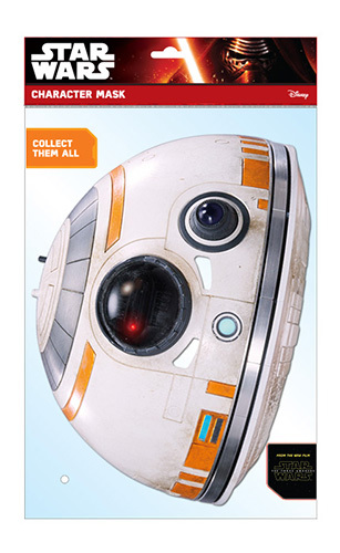 BB-8 Oficial Star Wars el Despertar de la Fuerza 2D Careta Cartón Fiesta Disfraz