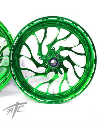 ZX-12 240 FAT TIRE ILLUSION GREEN HELLIAN WHEELS 00-05 NINJA ZX-12 240 FAT TIRE ILLUSION GREEN HELLIAN WHEELS 00-05 NINJA