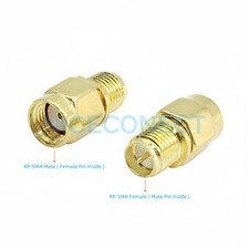5x RP-SMA Female  Male Pin  to RP-SMA Male  Female Pin  Adapter RF Connector