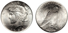 USA Peace Dollar 1925 90% Silver KM#150 aUNC Philadelphia Mint