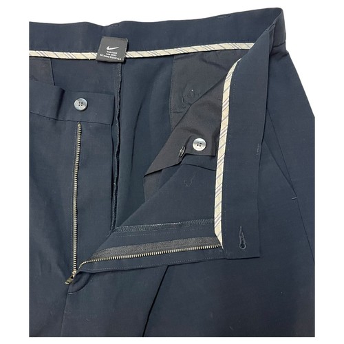 Nike Golf Shorts Mens 42 Pleated Front Chino Athletic Classic Casual Navy Blue - Picture 8 of 13
