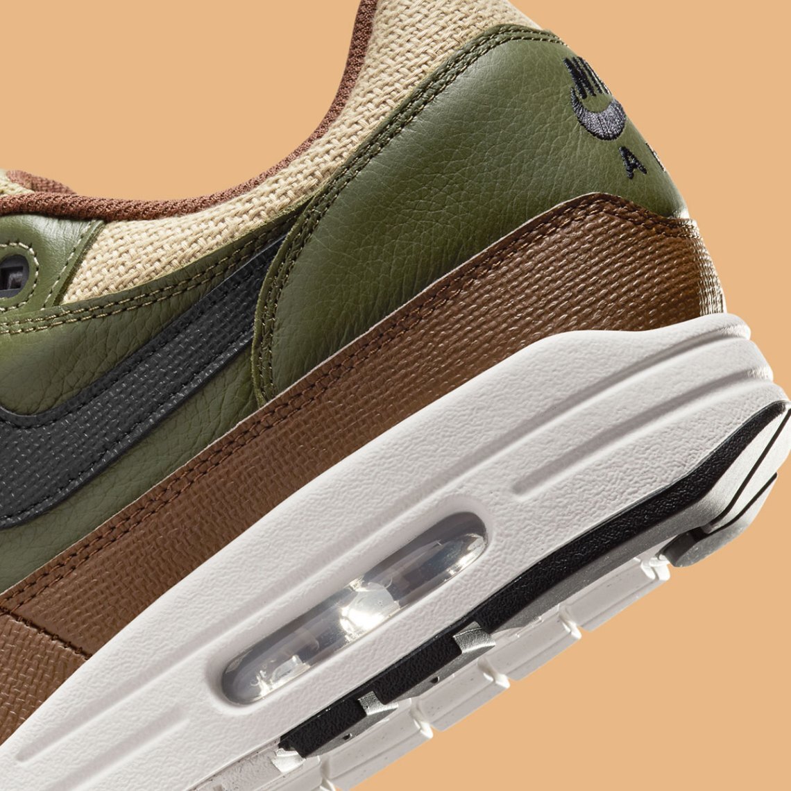 nike air max 1 27.5 cacao wow green ビーブロ Nike Air Max 1 Essential PRM Cacao Wow Neutral Olive Black