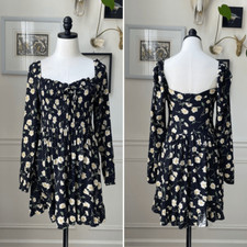 ASOS Collusion Floral Printed Shirred Skater Dress 8