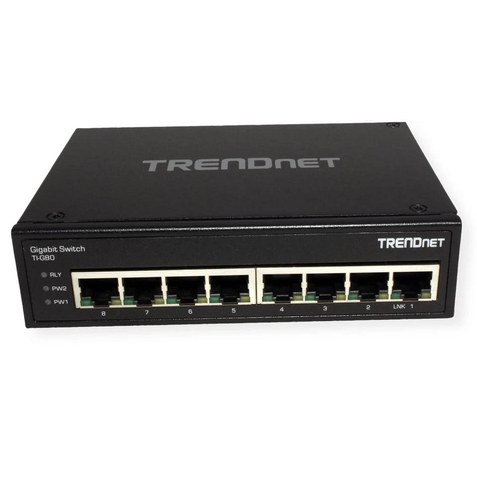TRENDnet TI G80 8 Port Industrial Gigabit DIN Rail Switch 16 Gbps Capacity - Image 4 of 4