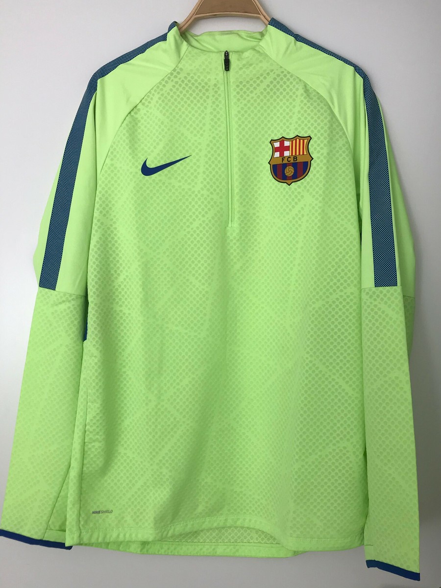 Raincoat yellow nike Shield 2017 Shirt FC Barcelona training