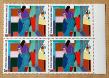 Timbre France 1986 N° 2414 neuf** Alberto Magnelli "Virginia" bloc de 4