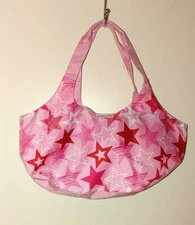American Girl Double Doll Carrier Bag Travel Carry Case Tote Pink White Stars